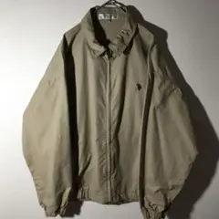 POLO 90s スウィングトップ　ベージュ　ブルゾン　メンズＬ相当　ジャンパー