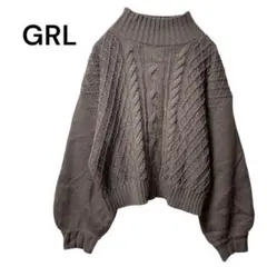 グレイル　長袖ニットセーター　S グレー　トップス