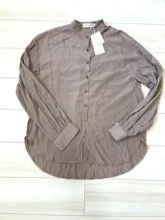 新品 AIYISHANGFUSHI 長袖シャツ ブラウン L