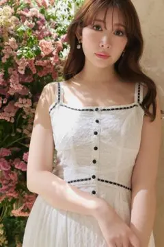Cut sew lace dressロゼミューズ ワンピ ホワイト - メルカリ