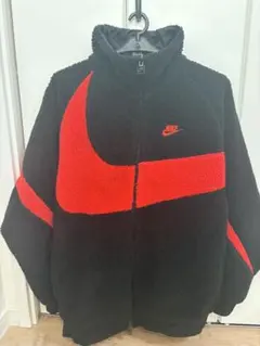 NIKE ボアジャケット M ブラック/レッド