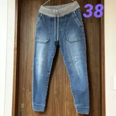 DOUBLE STANDARD CLOTHING デニムジョガーパンツ　38のサムネイル