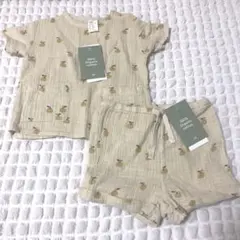 H&M オーガニックコットン セットアップ アップリケ