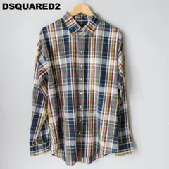 未使用 DSQUARED2 チェックシャツ ビッグシルエット リネン混 48のサムネイル