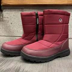 スノーブーツ 裏起毛 防寒 赤 アウトドア スポーツ レディース 24.0cm