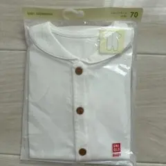 UNIQLO ベビー ロンパース 70cm オフホワイト