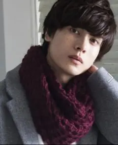 ウィゴー　プレーンシングルスヌード　ワイン　ユニセックス　男女兼用　タグ付未使用