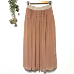 マジェスティックレゴン《Ｍ〜Ｌ〜LL》ギャザーロングスカート｜マキシ丈｜シフォン