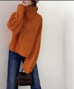 ハーフジップニット