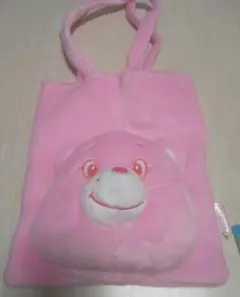 ケアベア ぬいぐるみバッグ トートバッグ バッグ ピンク トート