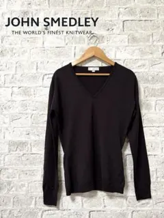 美品　JOHN SMEDLEY Vネックニット 英国製　メリノウール　S〜M相当