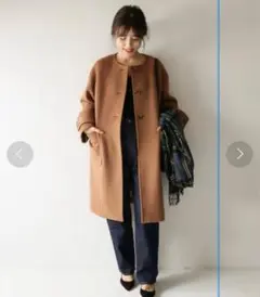 ロング ノーカラージャケット