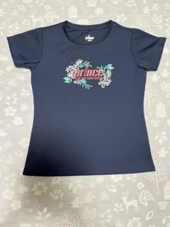 Prince プリンス Tシャツ ネイビー 花柄　M テニスウェア