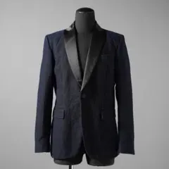DIESEL ディーゼルブラックゴールド 加工 デニム タキシード ジャケット