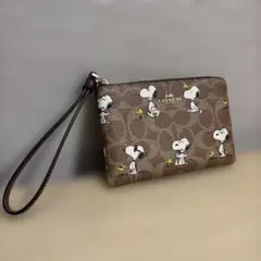 【美品】COACH スヌーピー柄 ポーチ