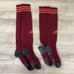 adidas サッカーソックス 赤