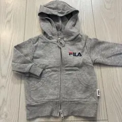 FILA フード付きジップアップパーカー 80サイズ グレー