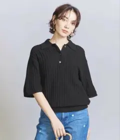 BEAUTY&YOUTH UNITED ARROWS リブ編み ポロシャツ