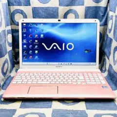 快速SSD256G☆i7☆可愛いピンクVAIO♡ブルーレイ&カメラ付！Win11