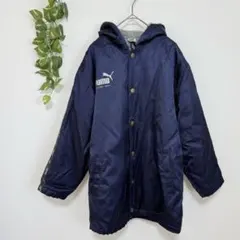 PUMA プーマ　ベンチコート　アウター　キッズ　ネイビー　スポーツウェア