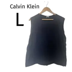 Calvin Klein ノースリーブTシャツ 黒 メンズ[L]