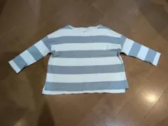 無印 ストライプカットソー 7分袖 Mサイズ