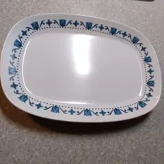 Noritake 青い花装飾の楕円皿