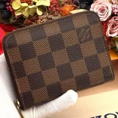 美品】ルイヴィトン ダミエ エベヌ ジッピーコインパース 小銭入れ 茶