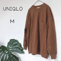 ユニクロ【Ｍ】クルーネックTシャツ　長袖　メンズ　オーバーサイズ　X17