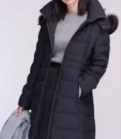 西川ダウン／サージロングダウン ネイビー サイズ38