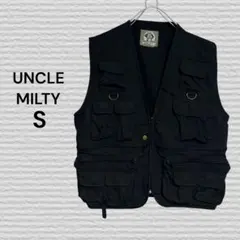 《UNCLE MILTY》トラベルベスト フィッシングベスト ブラック S