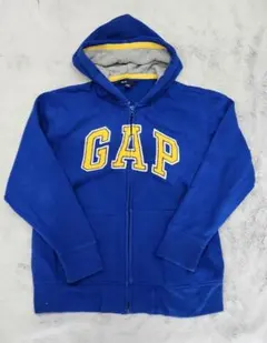 【GAP】140cm ブルー ジップアップパーカー