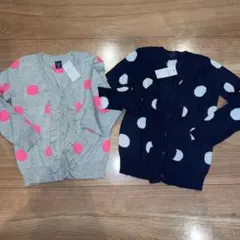 新品未使用タグ付GAPkids100フリル水玉ドットカーディガンbabyニット