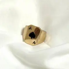 スペードのエースデザインリング　アンティーク　ヴィンテージリング 一点物　レア