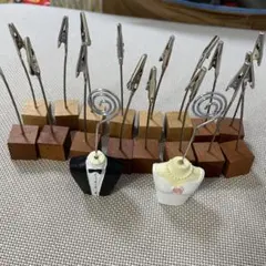 結婚式 木製16個＋2個 テーブルナンバークリップ カードスタンド