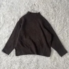 coca　ヤク風 ボトルネックニットセーターM　トップス　ブラウン◆A439