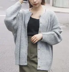 tiptop 前後2wayニットカーディガン　グレー