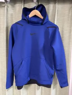 NIKE PRO パーカー DRI-FIT ブルー センターロゴ Sサイズメンズ