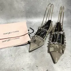 セルジオロッシ　sergio rossi （36） パンプス　ビジュー　sr1