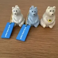 ポーラーベアバンクミニチュアチャームとならぶんです。3個セット