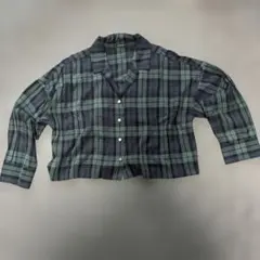 JEANASIS チェック柄 開襟シャツ ショート丈　長袖のサムネイル