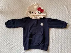 HELLO KITTY フード付きパーカー ネイビー サイズ90