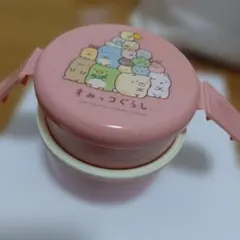 스밋코구라시 2단 도시락 핑크 포크 포함