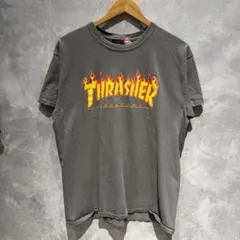 USA 古着 THRASHER スラッシャー ロゴプリント Tシャツ Lのサムネイル