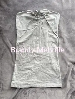 Brandy Melvilleライトグレー レースアップバック キャミソール