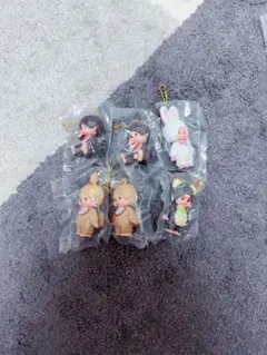 モンチッチ　マスコット　キーチェーン　6点セット