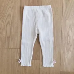 SLAP SLIP ホワイトレギンスパンツ（リボン付き）90cm 女の子用のサムネイル