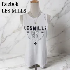 Reebok LES MILLSコラボ ノースリーブ M ホワイト タンクトップのサムネイル