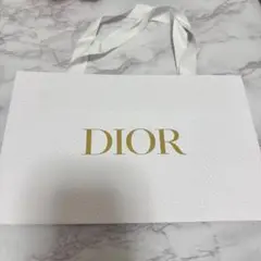 DIOR ショップ袋 ショッパー ホワイト ゴールドロゴ