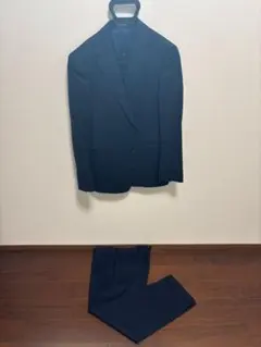 PERSON'S ネイビー ストライプ ビジネススーツ